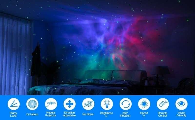 Galaxy Star Projector + Free Gift 4 Pack Led Light Coasters 4 Galaxy-Star-Projector
