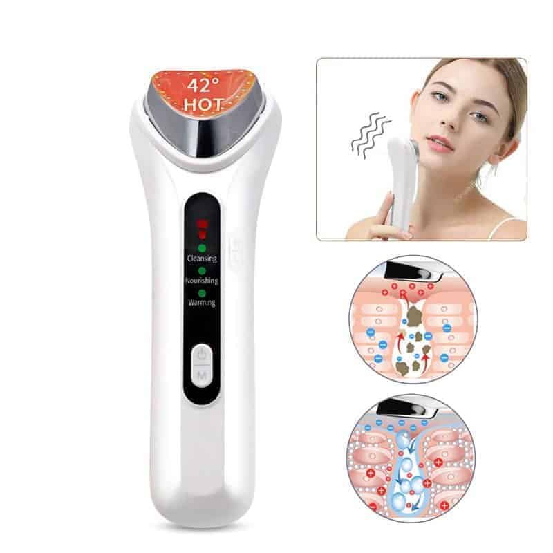 Ultrasonic Radio Frequency Face Massager Toning Device- 4 Amazing Effects 4 face massager
