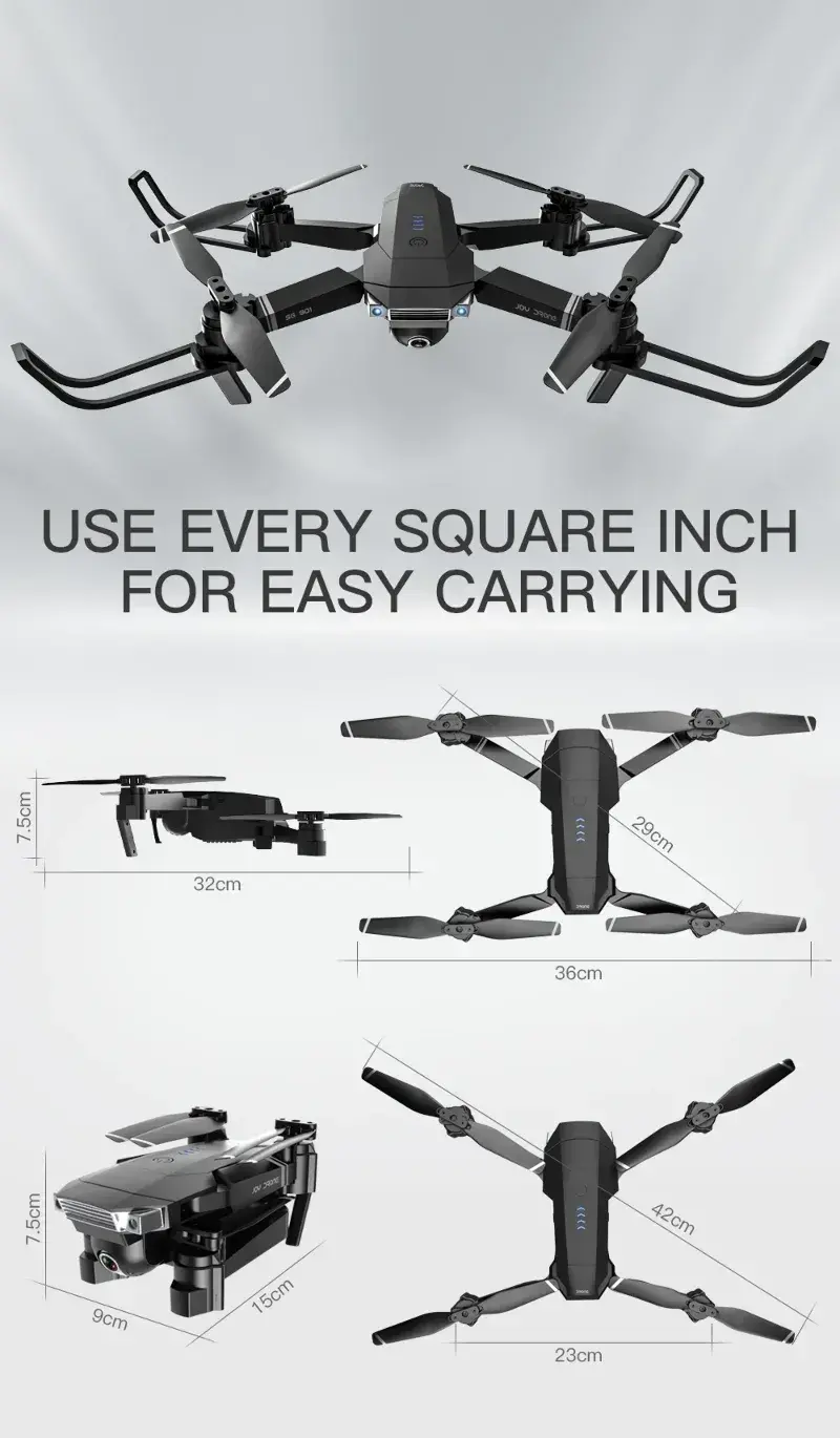 Folding quadcopter WiFi FPV drone - 4K Camera 1 drone